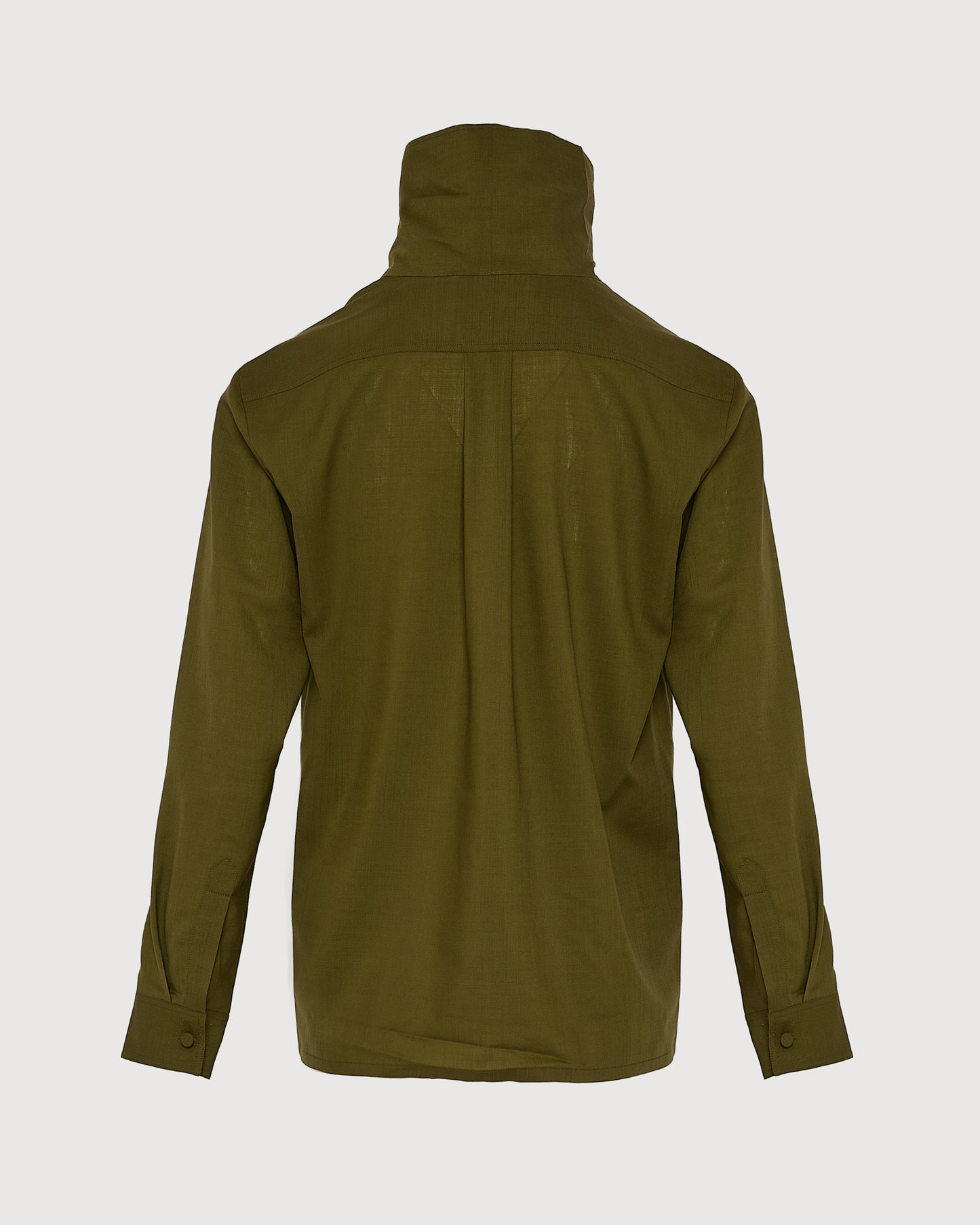 Blouse drapée en voile de laine