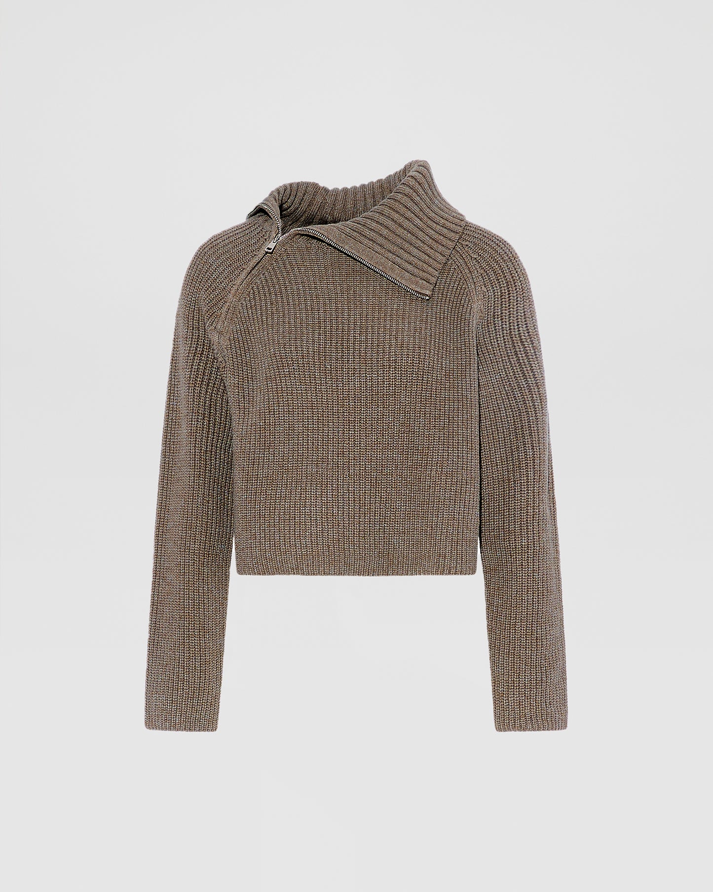 Cropped knitted jumper