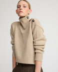 Short oversized knitted jumper