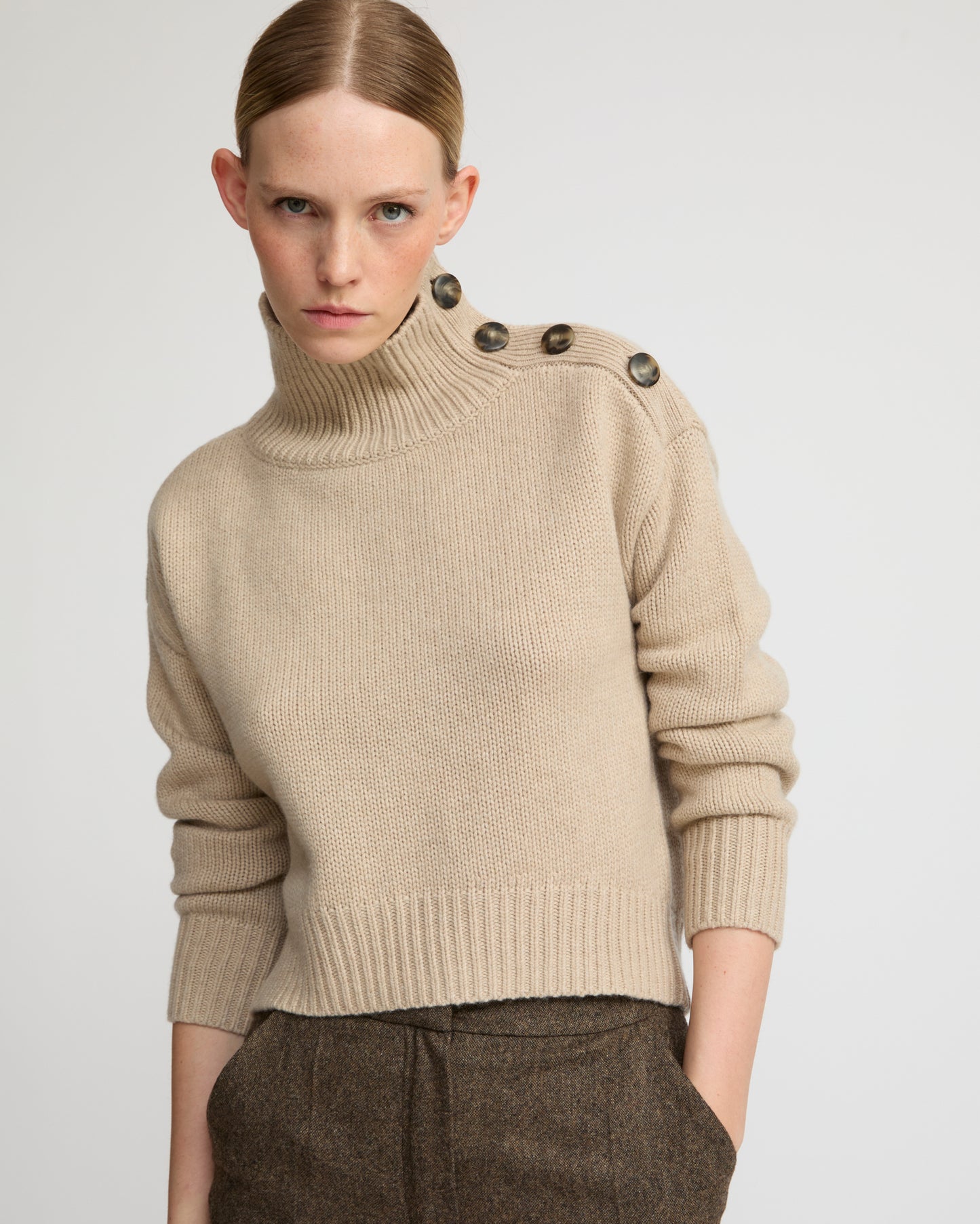 Pull oversize court en maille