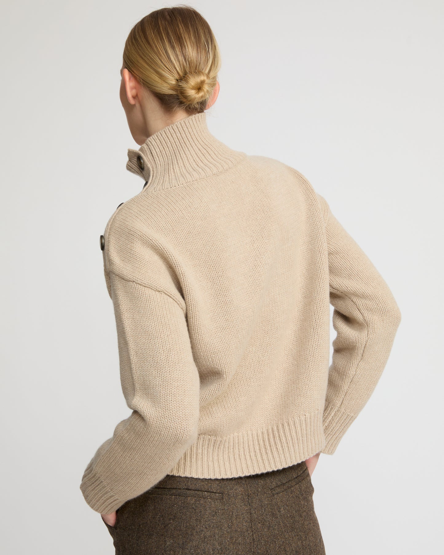 Pull oversize court en maille