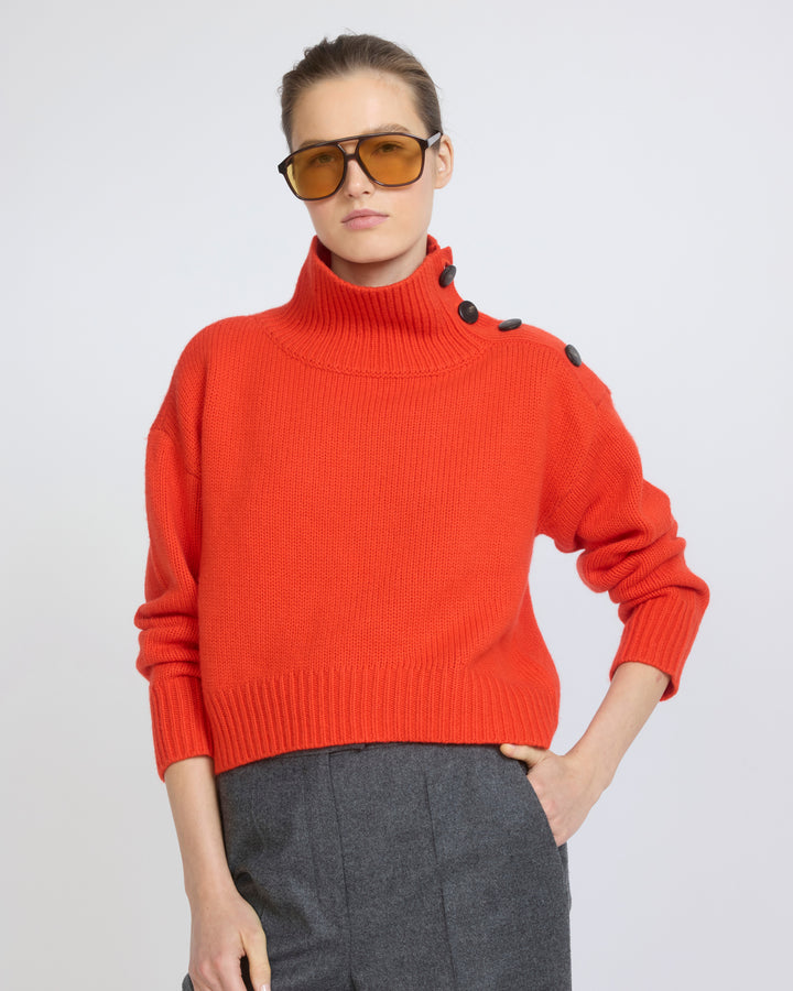 Pull oversize court en maille