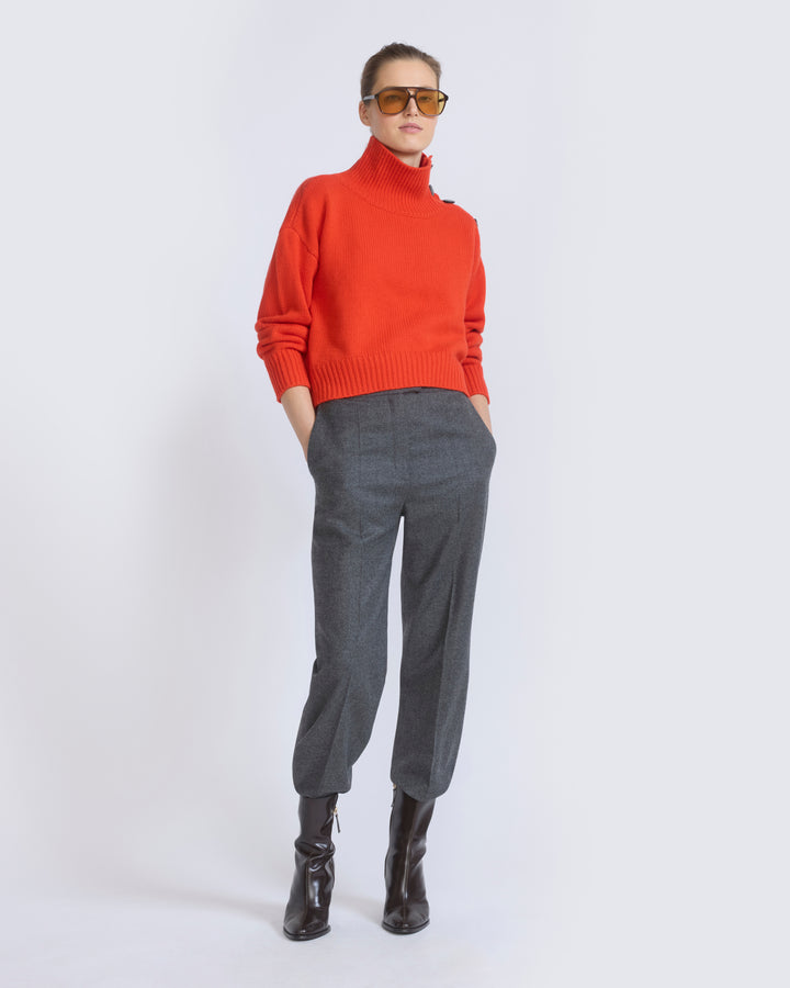 Pull oversize court en maille