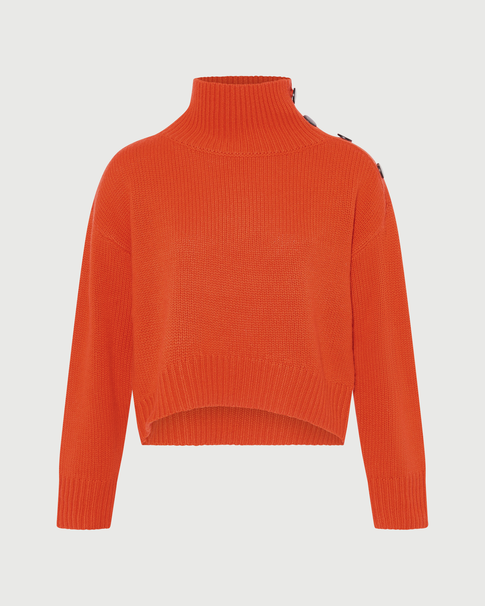 Pull oversize court en maille- Yves Salomon - Nouvelle collection Automne Hiver