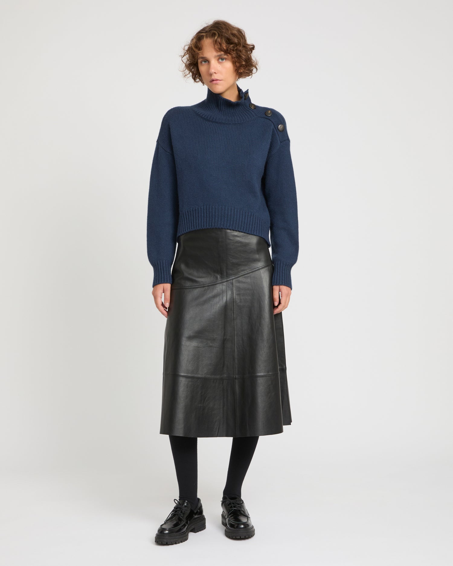 Pull oversize court en maille -Yves Salomon