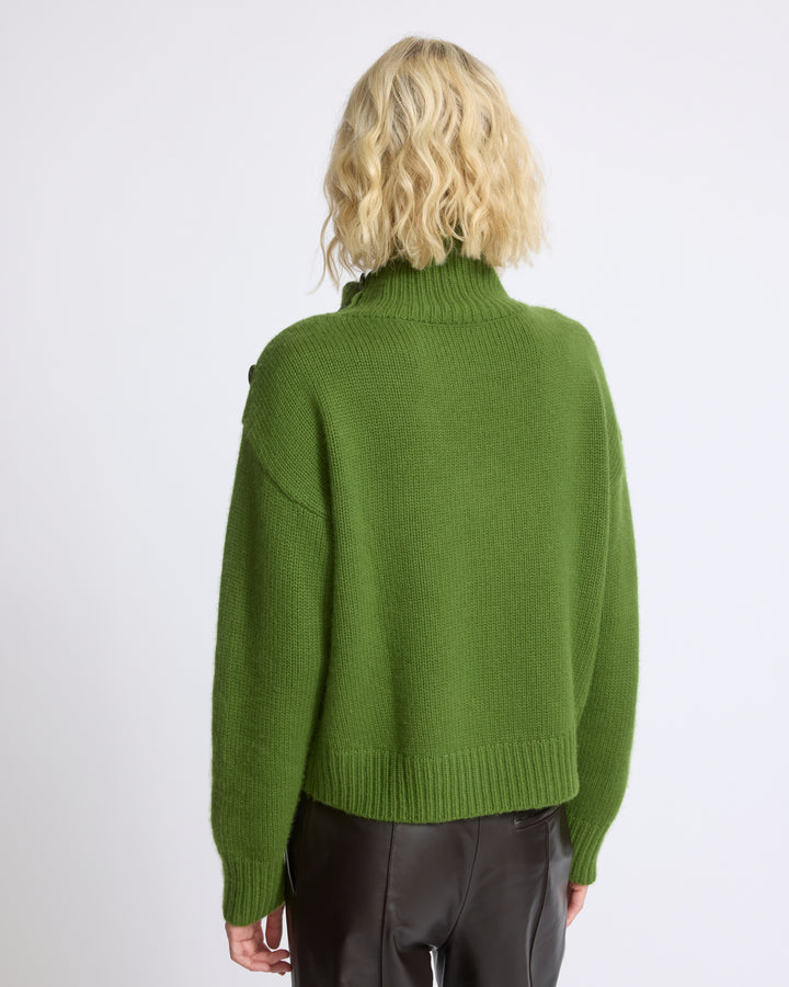 Pull oversize court en maille - Yves Salomon - Nouvelle collection Automne Hiver