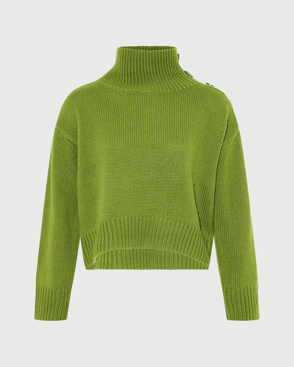 Pull oversize court en maille- Yves Salomon - Nouvelle collection Automne Hiver