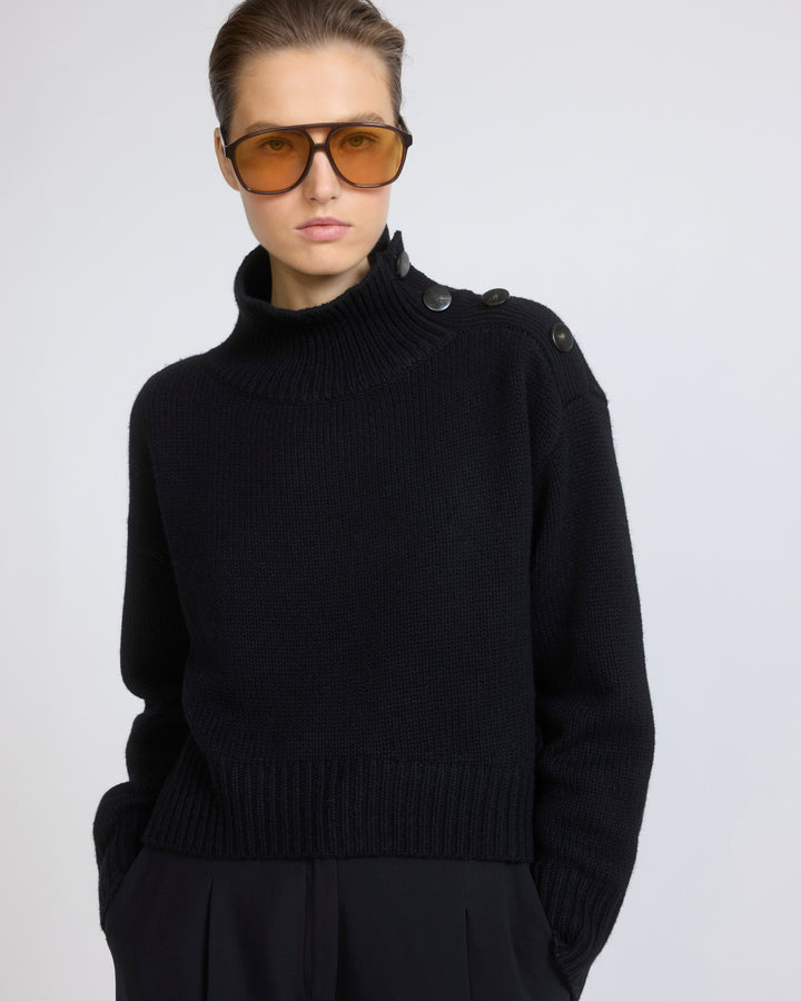 Pull oversize court en maille