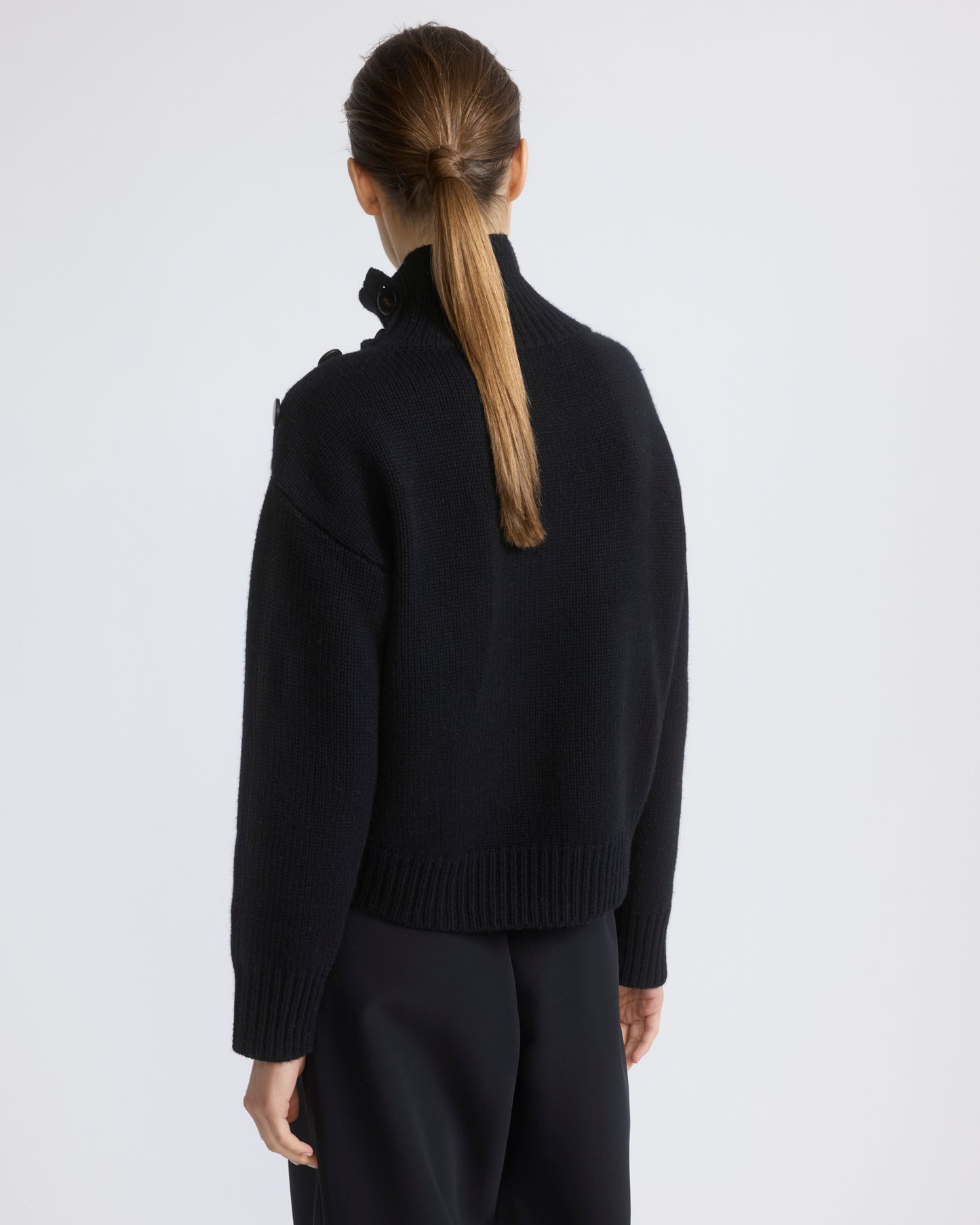 Pull oversize court en maille