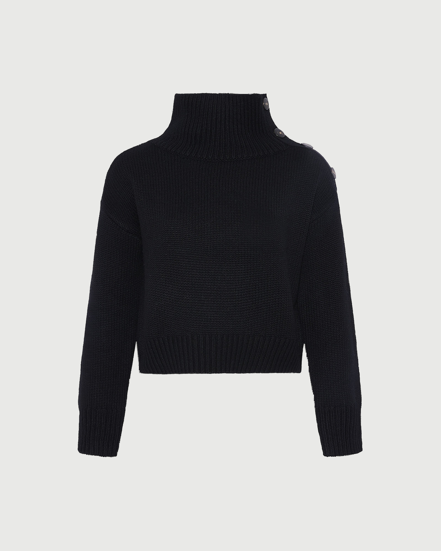 Pull oversize court en maille- Yves Salomon - Nouvelle collection Automne Hiver
