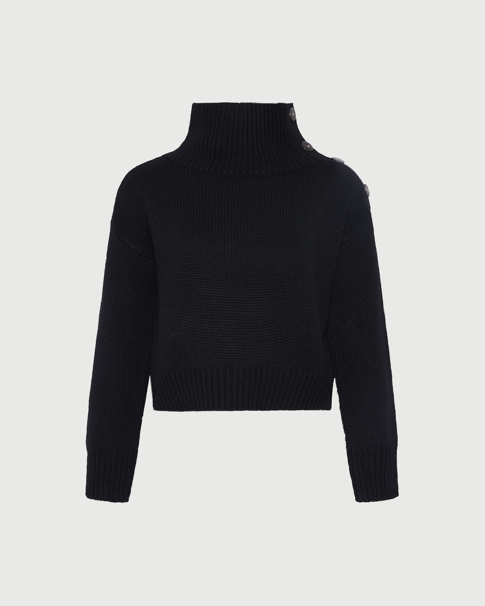 Pull oversize court en maille- Yves Salomon - Nouvelle collection Automne Hiver