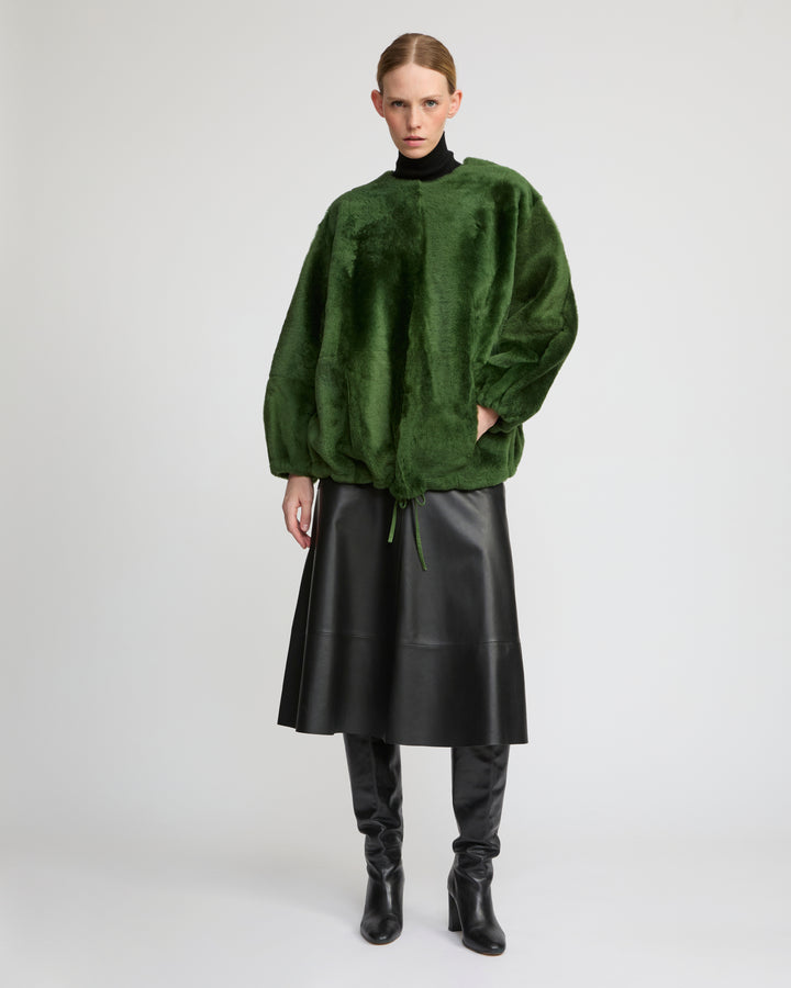 Lambskin shearling sweatshirt