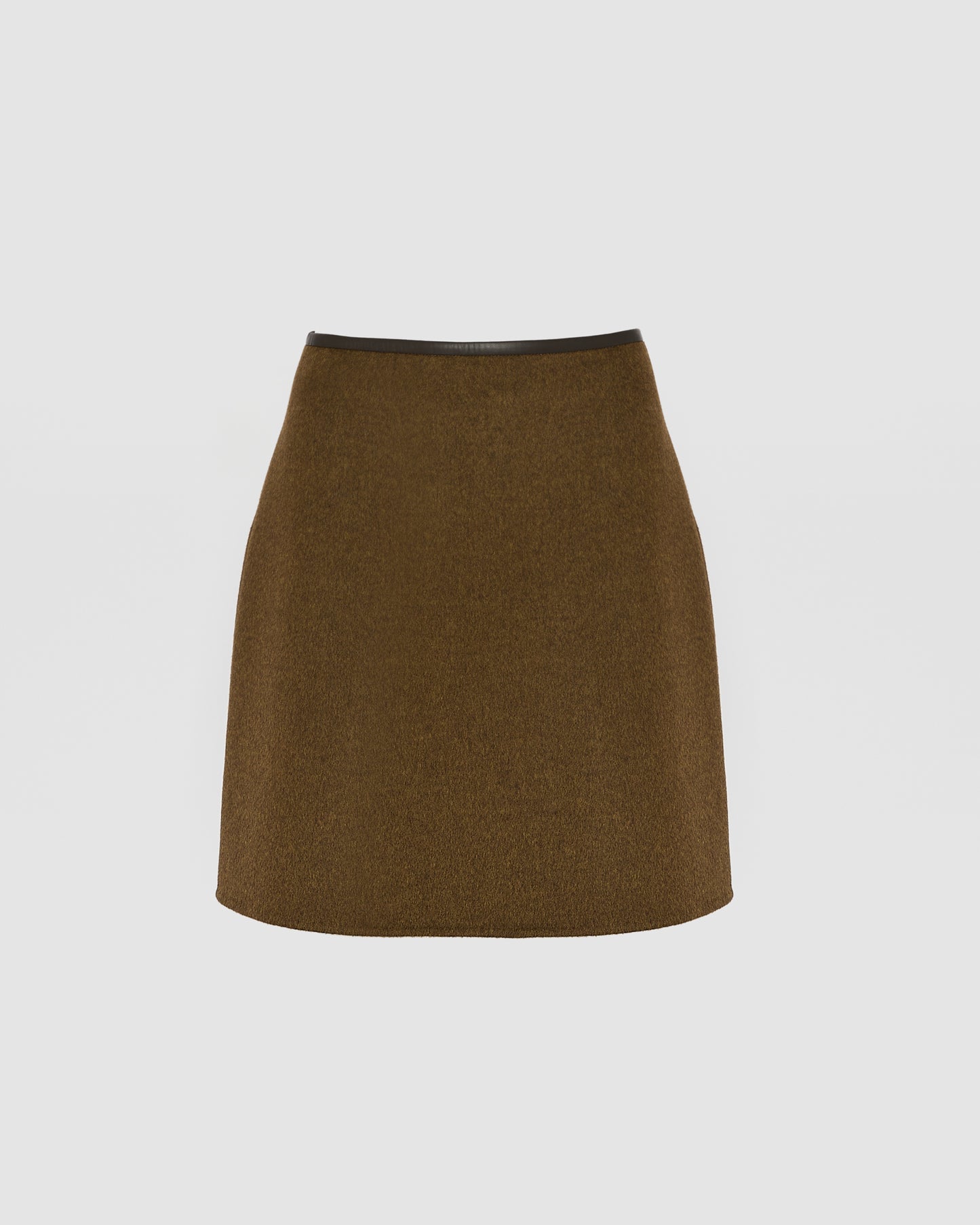 Double-sided cashmere-blend skirt