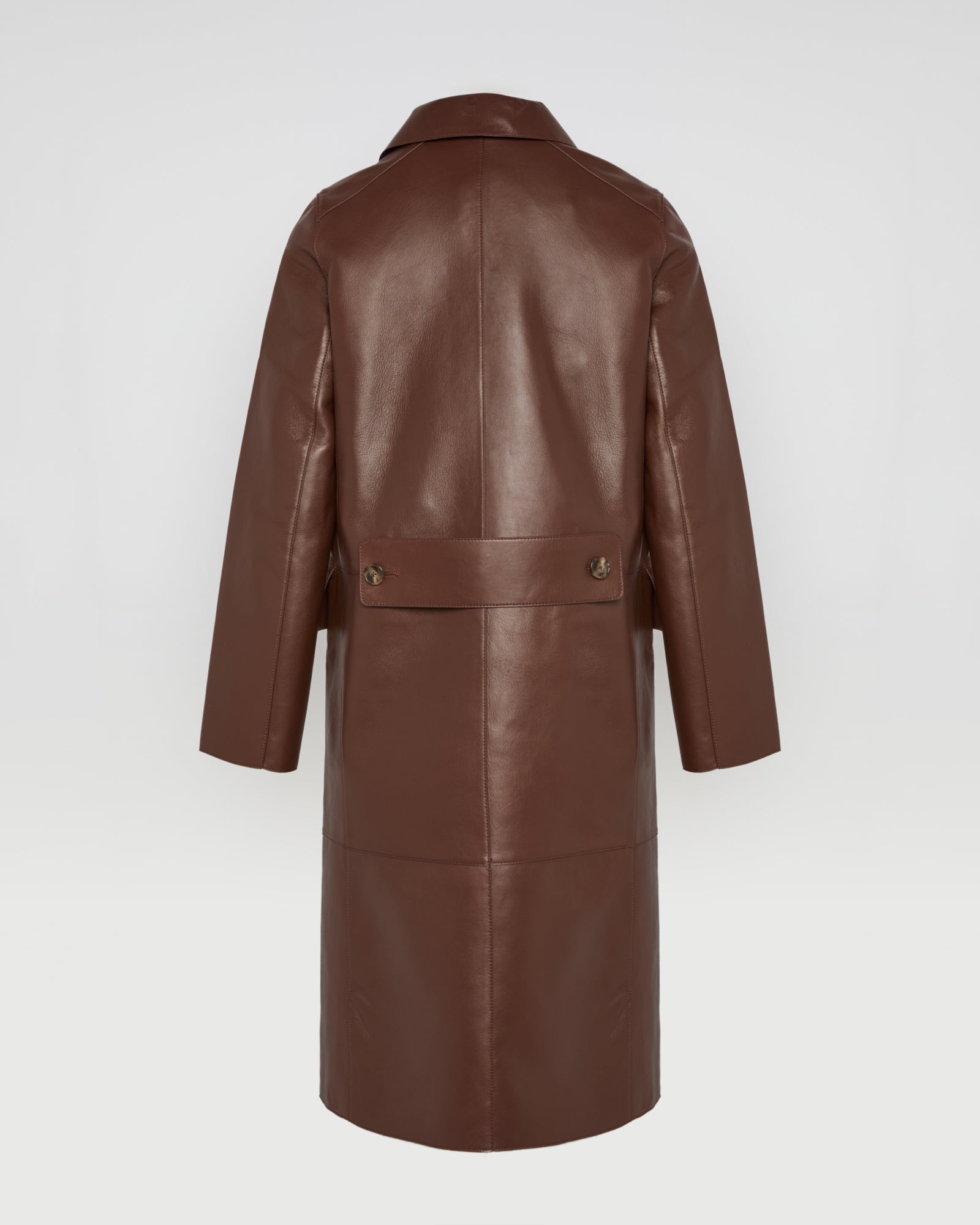 Winter sale -Coat in bonded leather & wool-red – Yves Salomon