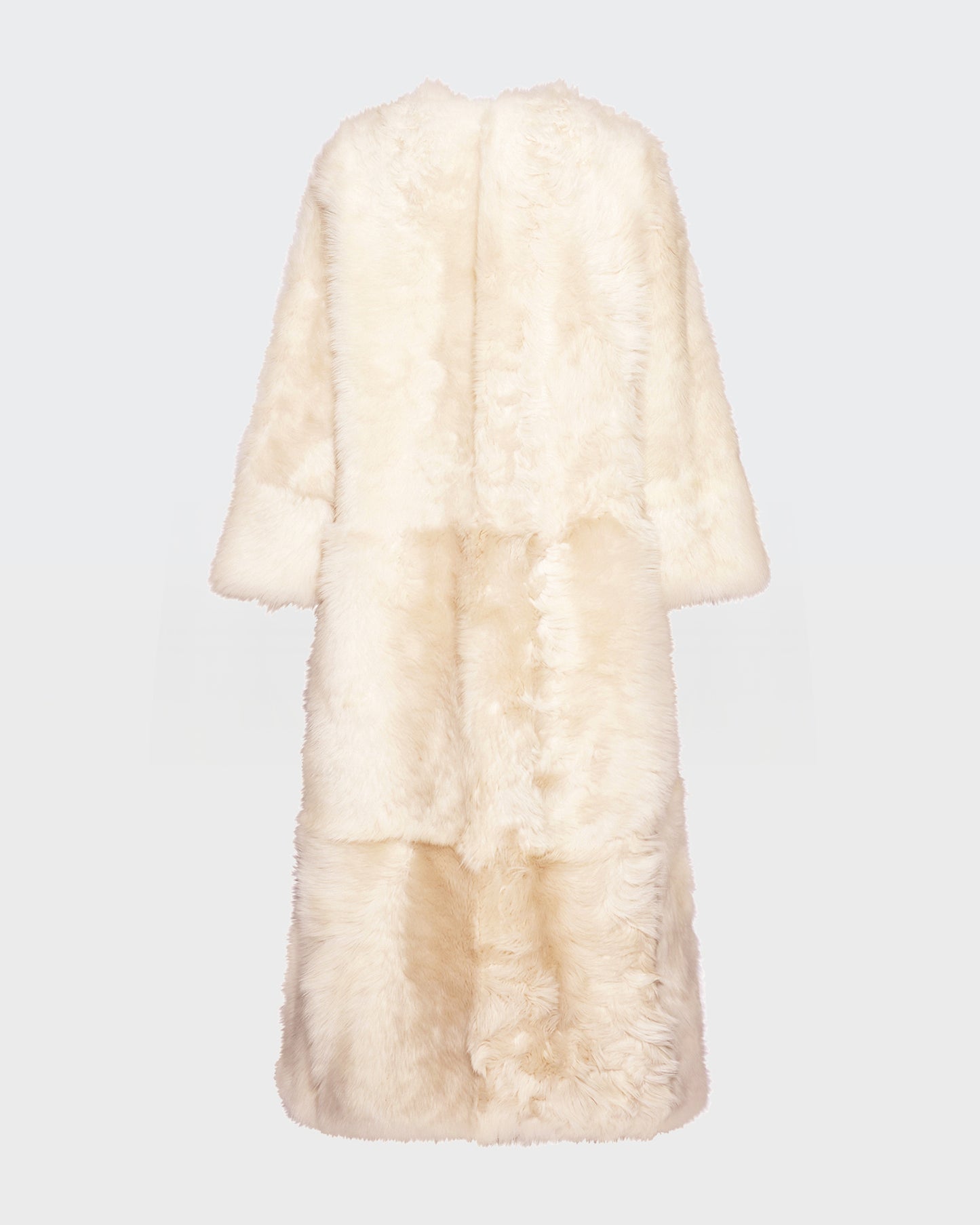 Manteau extra long en peau lainée d'agneau Toscane