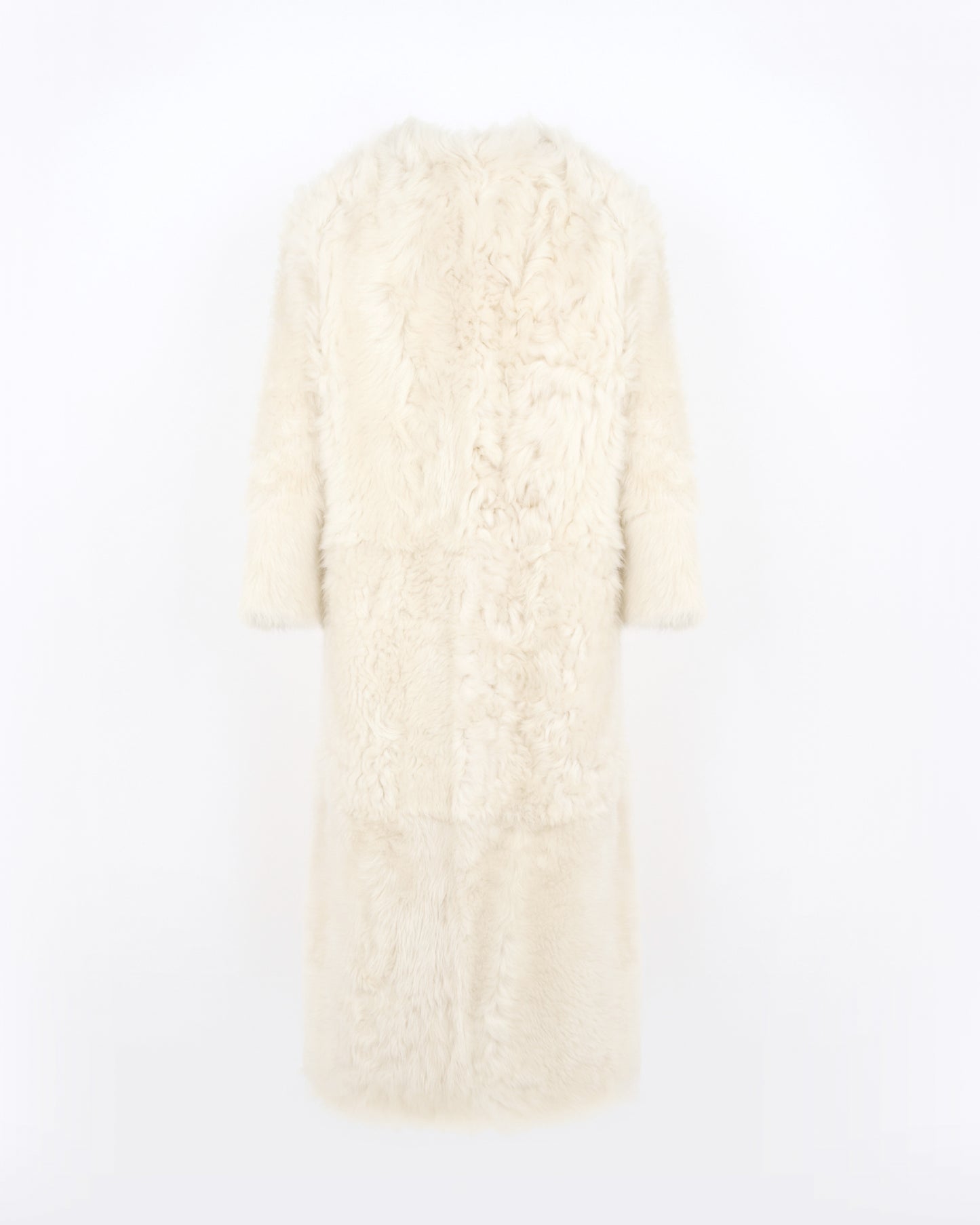 Manteau extra long en peau lainée d'agneau Toscane - Yves Salomon - Nouvelle collection Automne Hiver