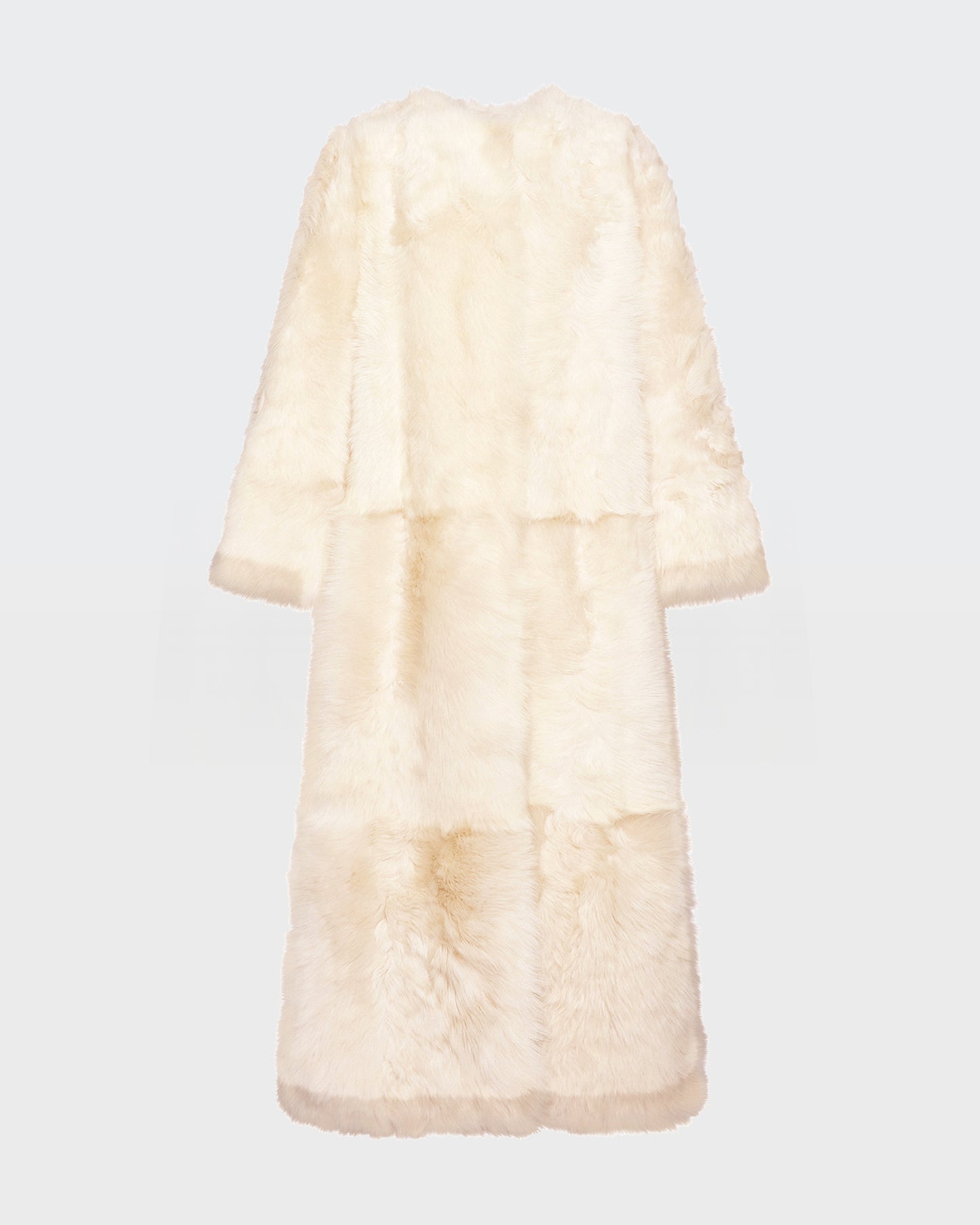 Manteau extra long en peau lainée d'agneau Toscane