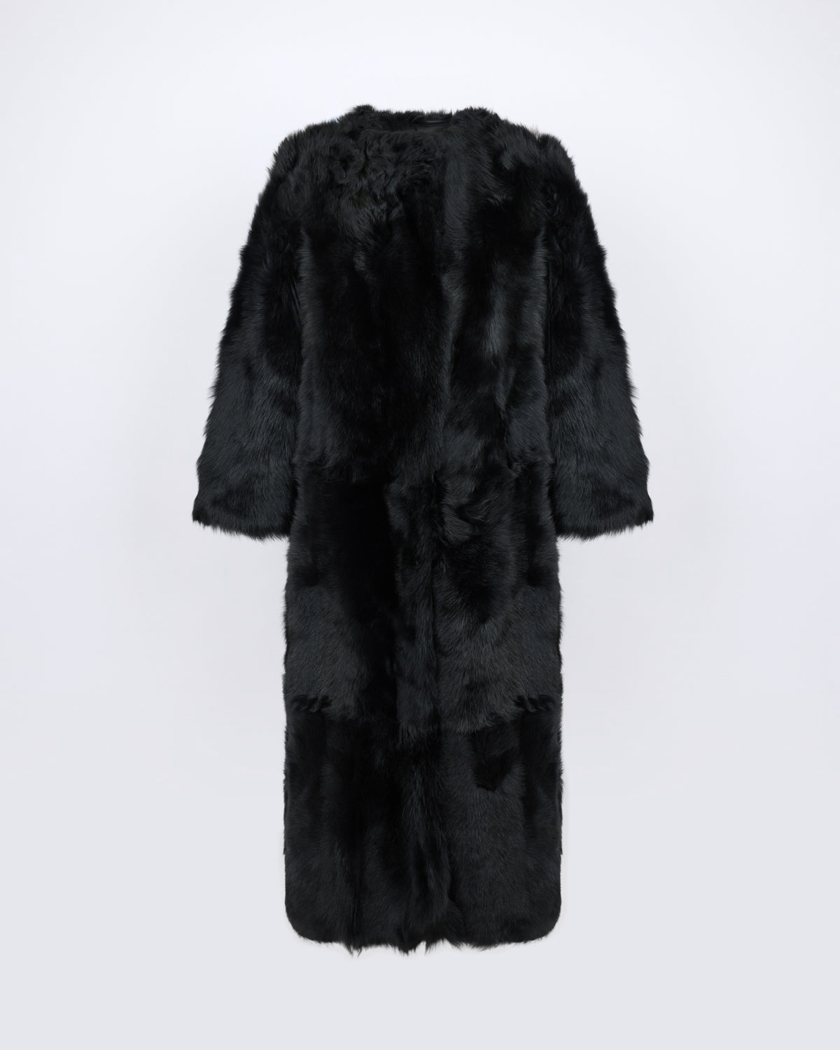 Manteau extra long en peau lainée d'agneau Toscane - Yves Salomon - Nouvelle collection Automne Hiver