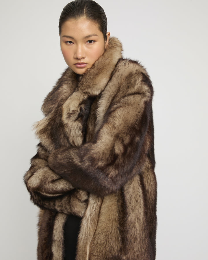 Reversible Long Shearling Coat