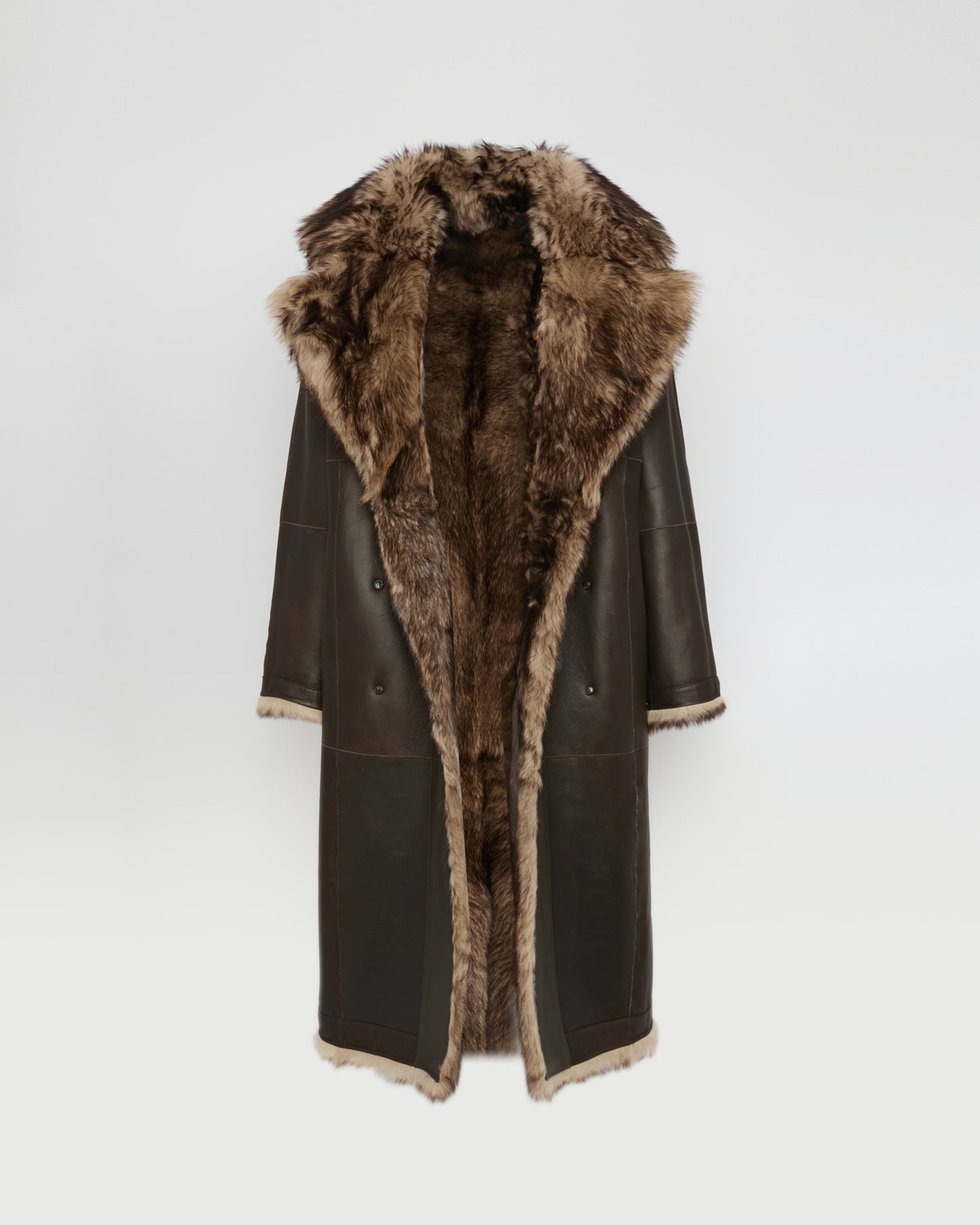 Reversible Long Shearling Coat