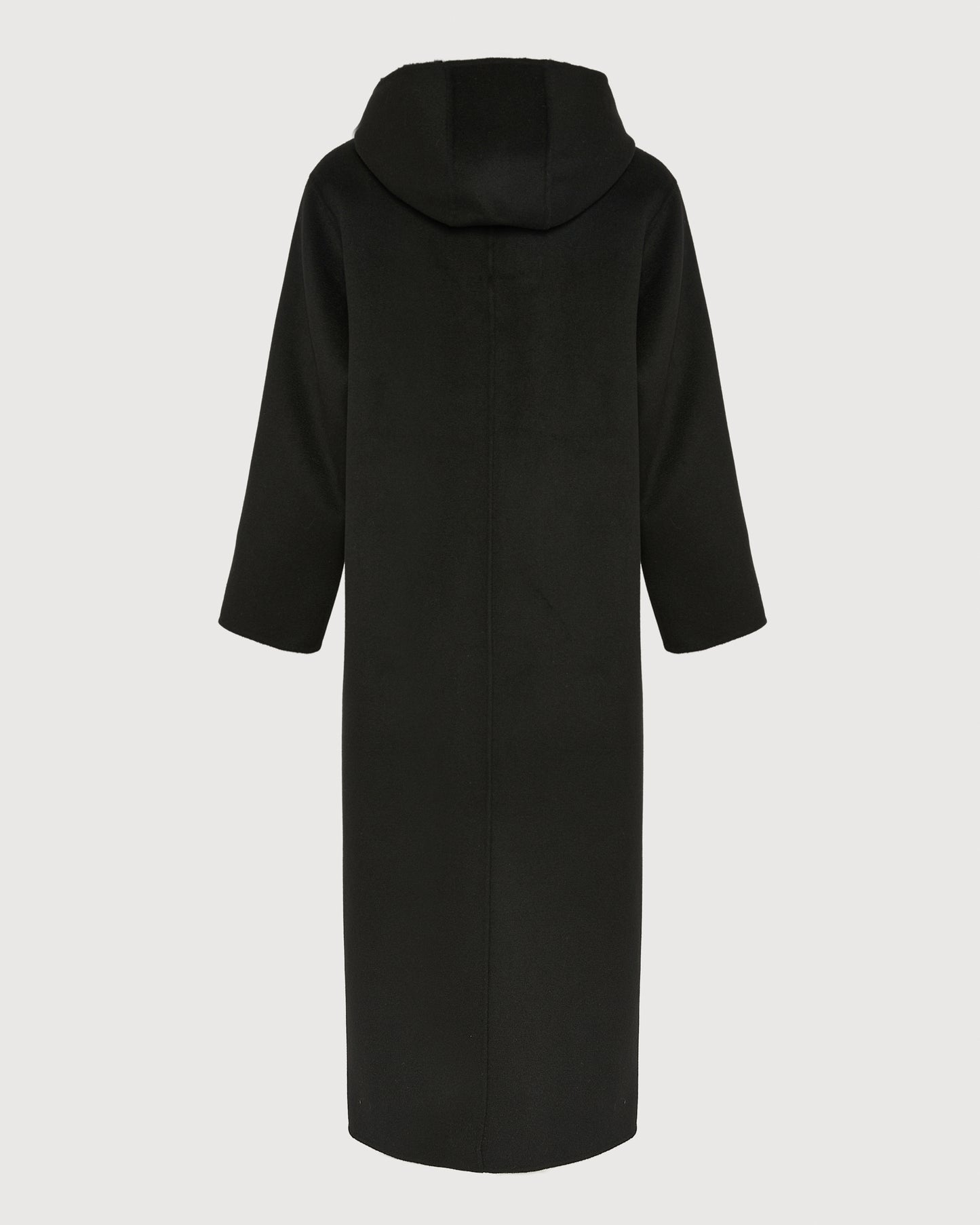 Long double face cashmere wool coat with Mink fur 