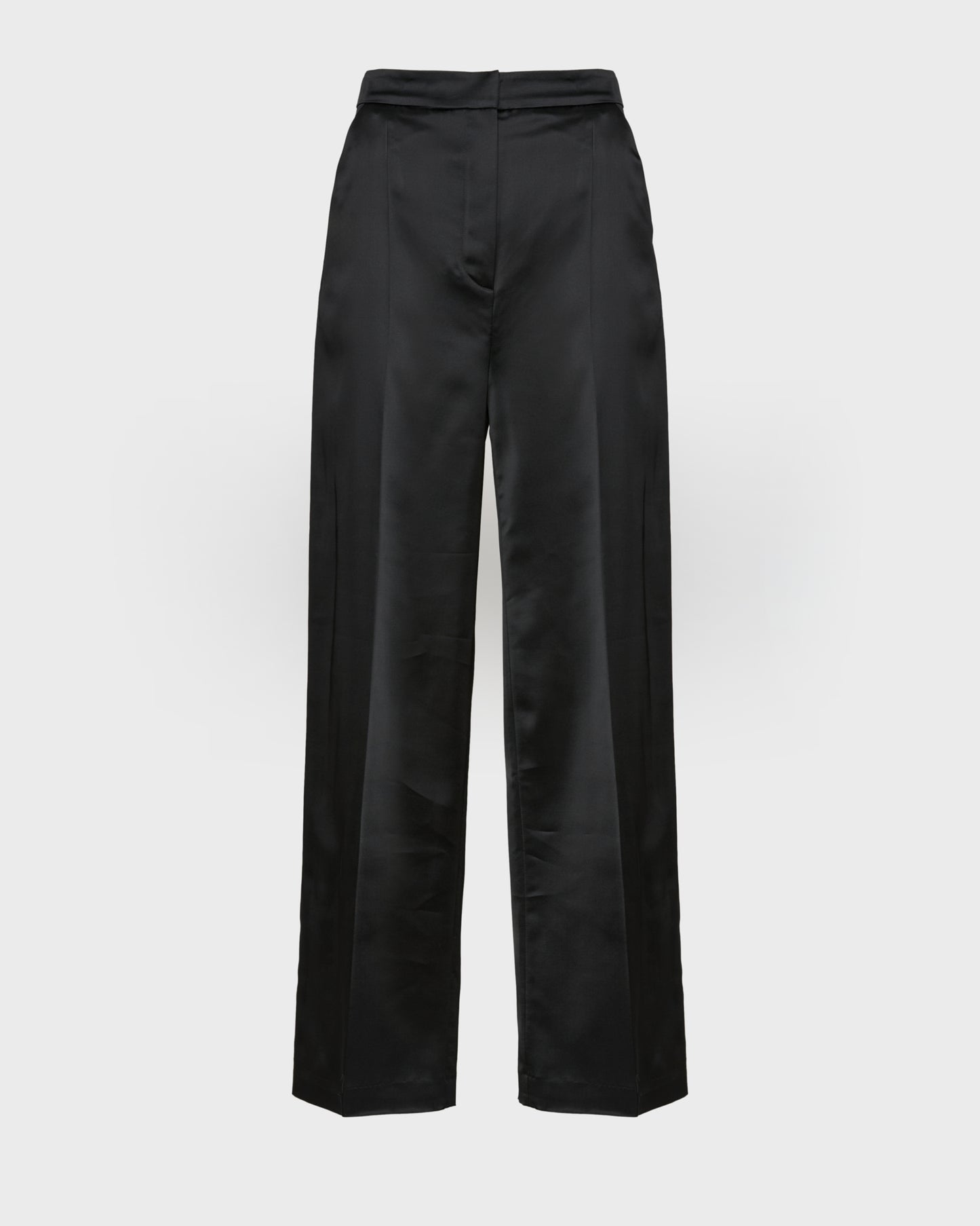 Pantalon large en satin lourd de laine -Yves Salomon