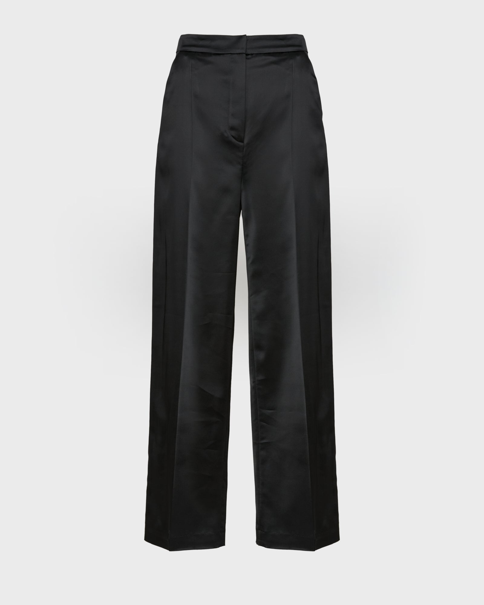 Pantalon large en satin lourd de laine -Yves Salomon