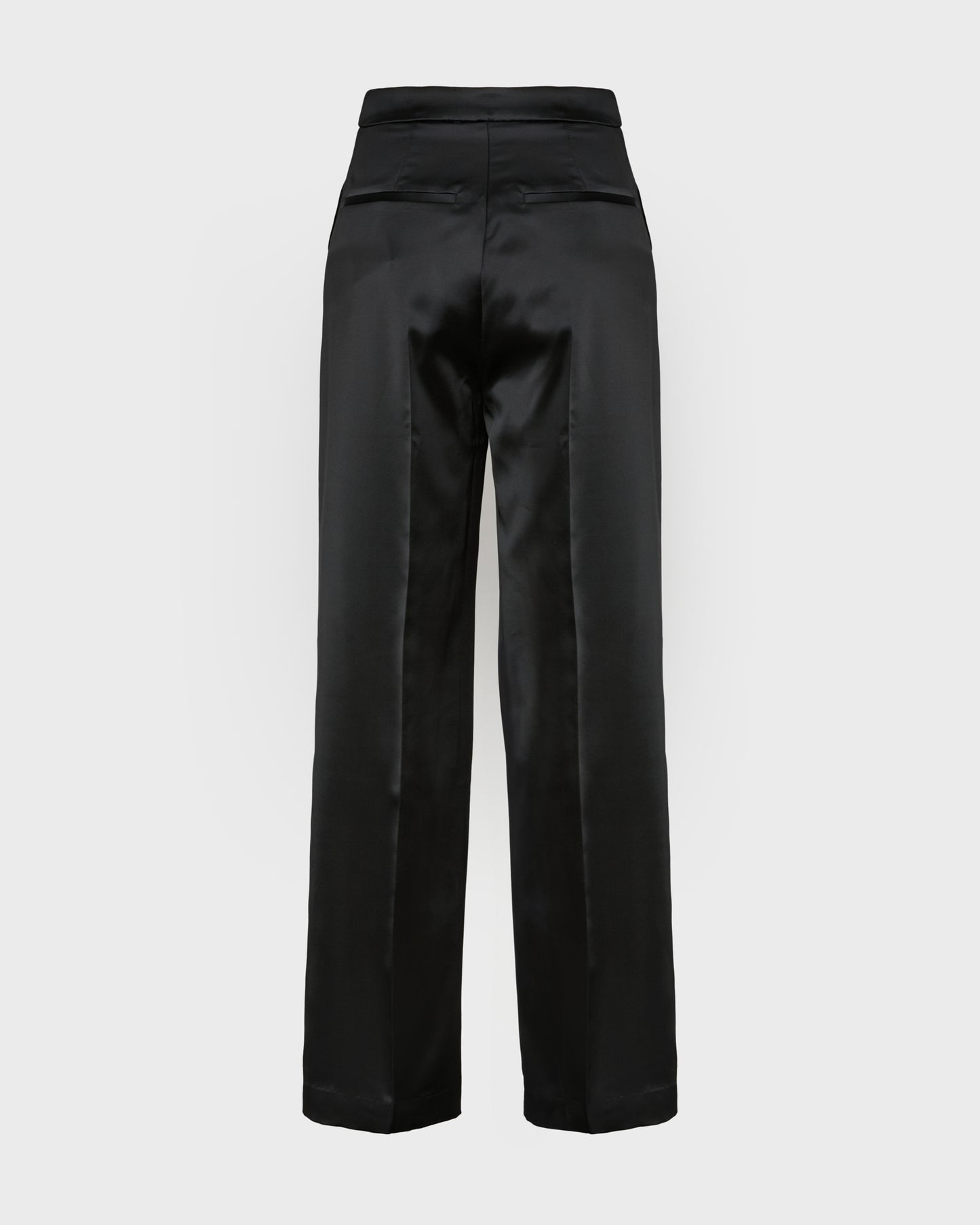 Pantalon large en satin lourd de laine -Yves Salomon