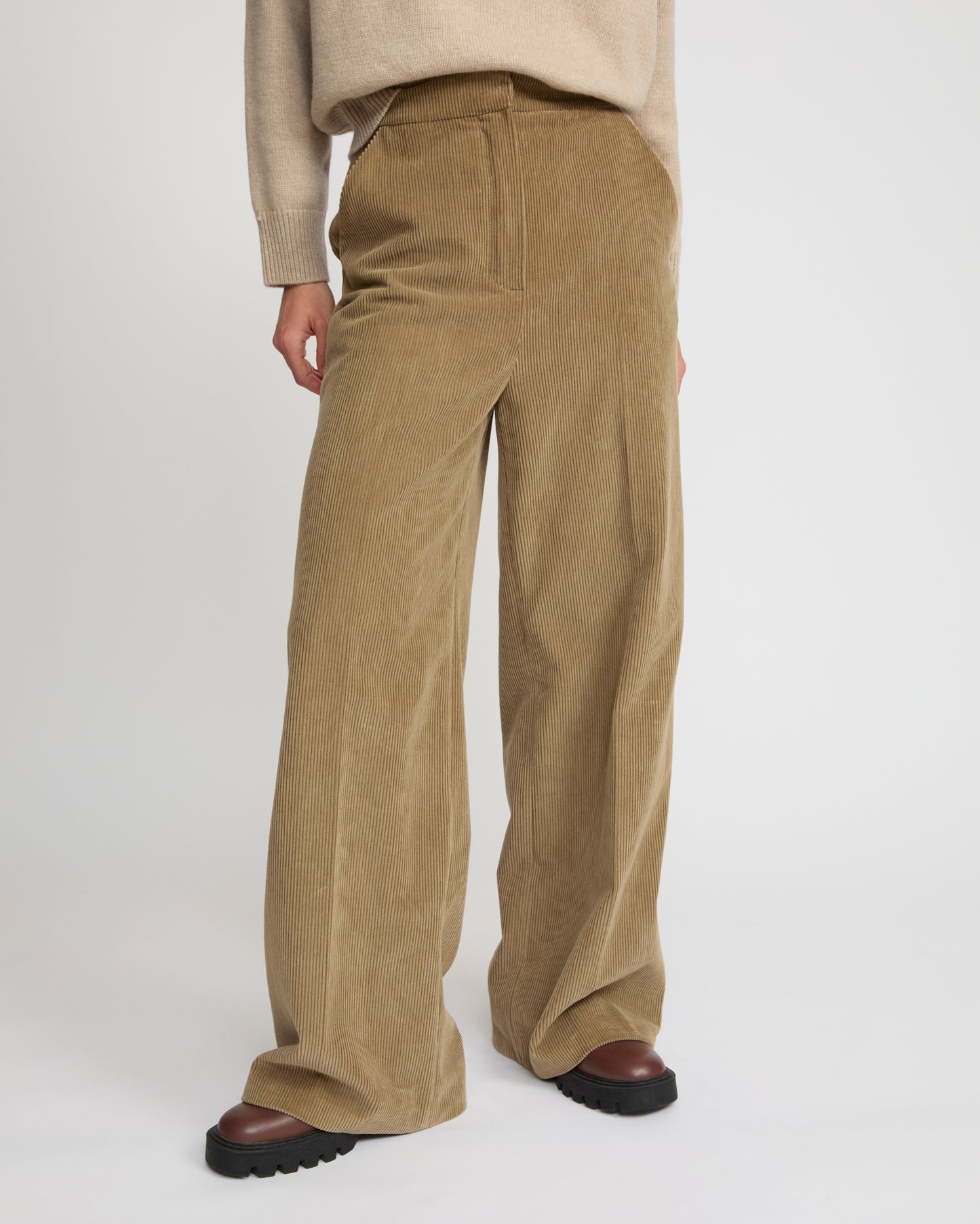 Pantalon large en velours corduroy