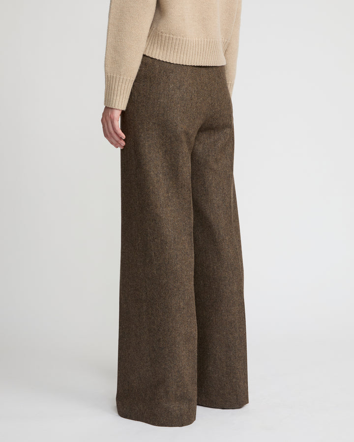 Flannel tailored trousers