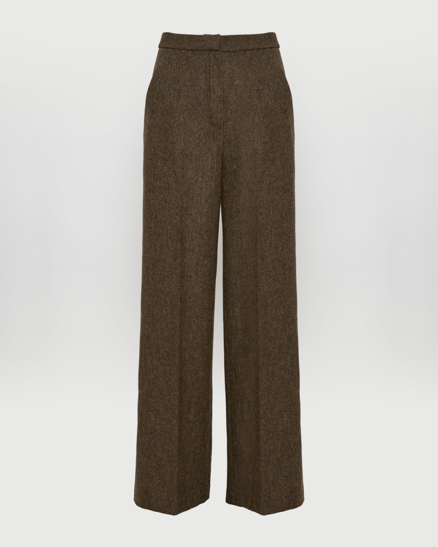 Pantalon tailleur en flanelle -Yves Salomon