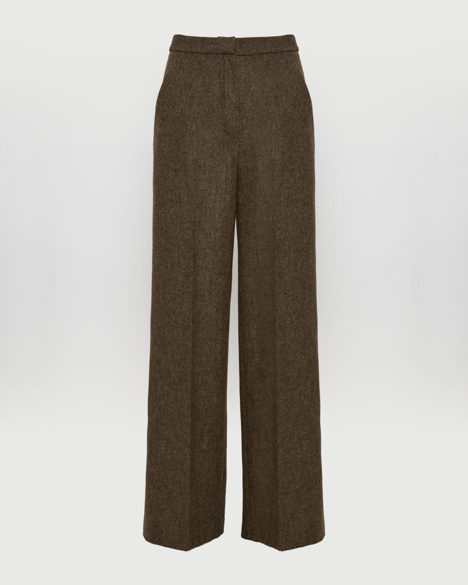 Pantalon tailleur en flanelle -Yves Salomon
