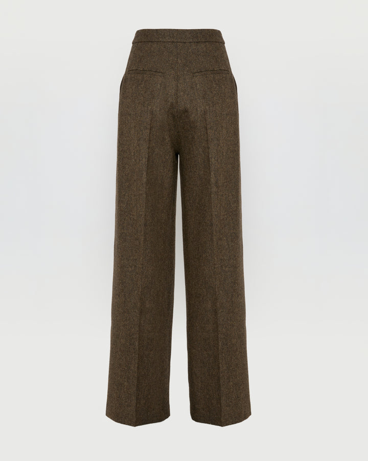 Flannel tailored trousers