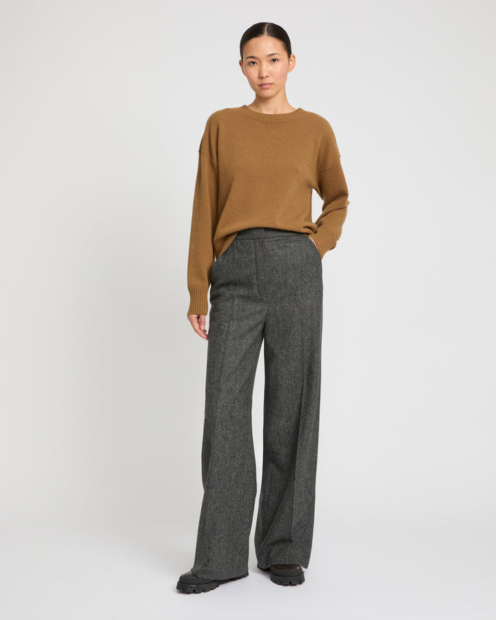 Pantalon tailleur en flanelle
