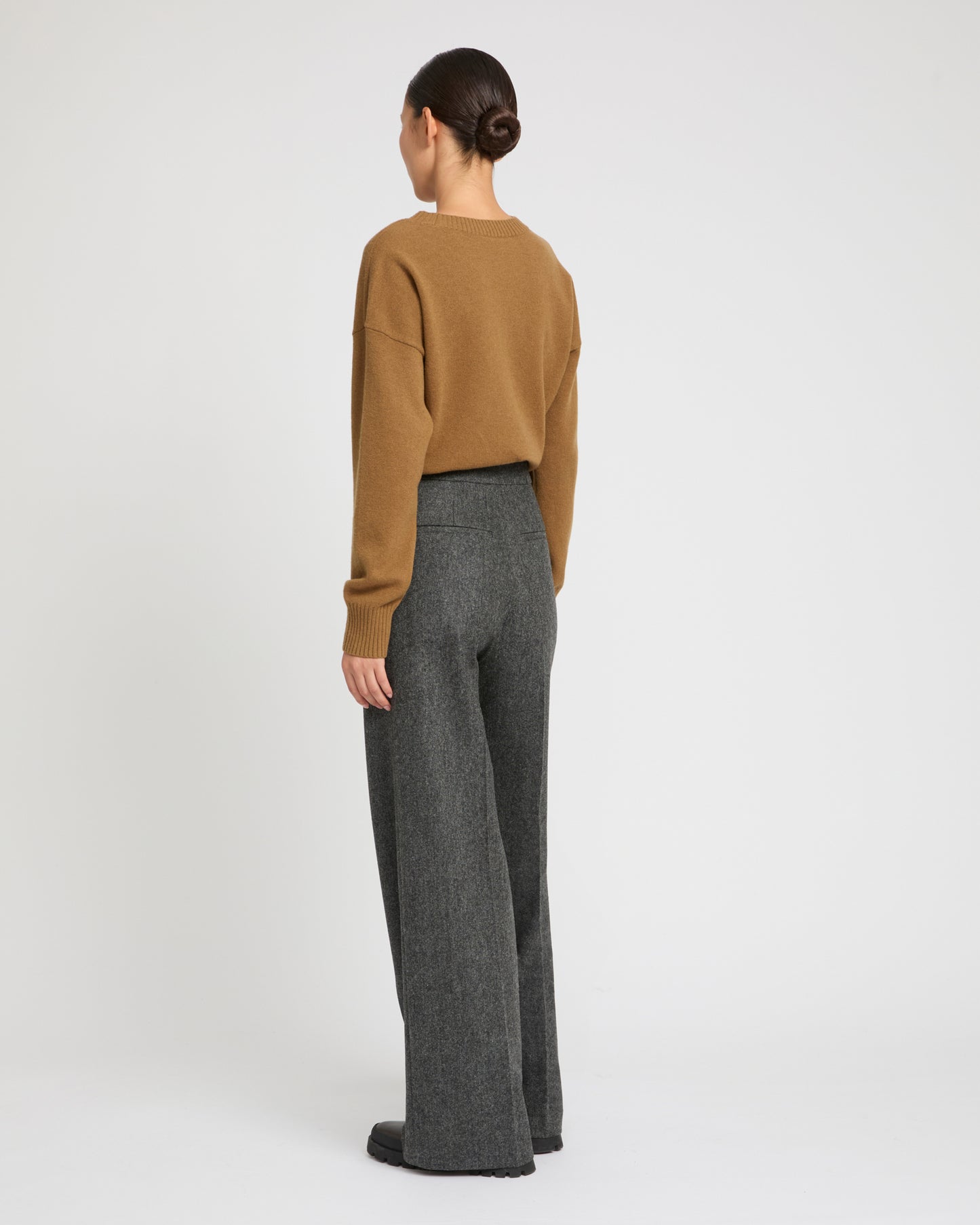 Flannel tailored trousers