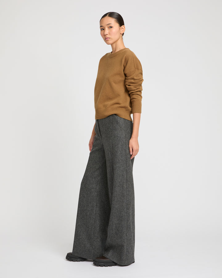 Pantalon tailleur en flanelle