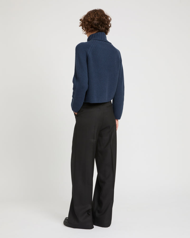 Flannel tailored trousers