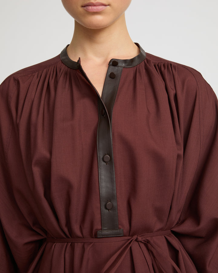 Wool voile kaftan dress