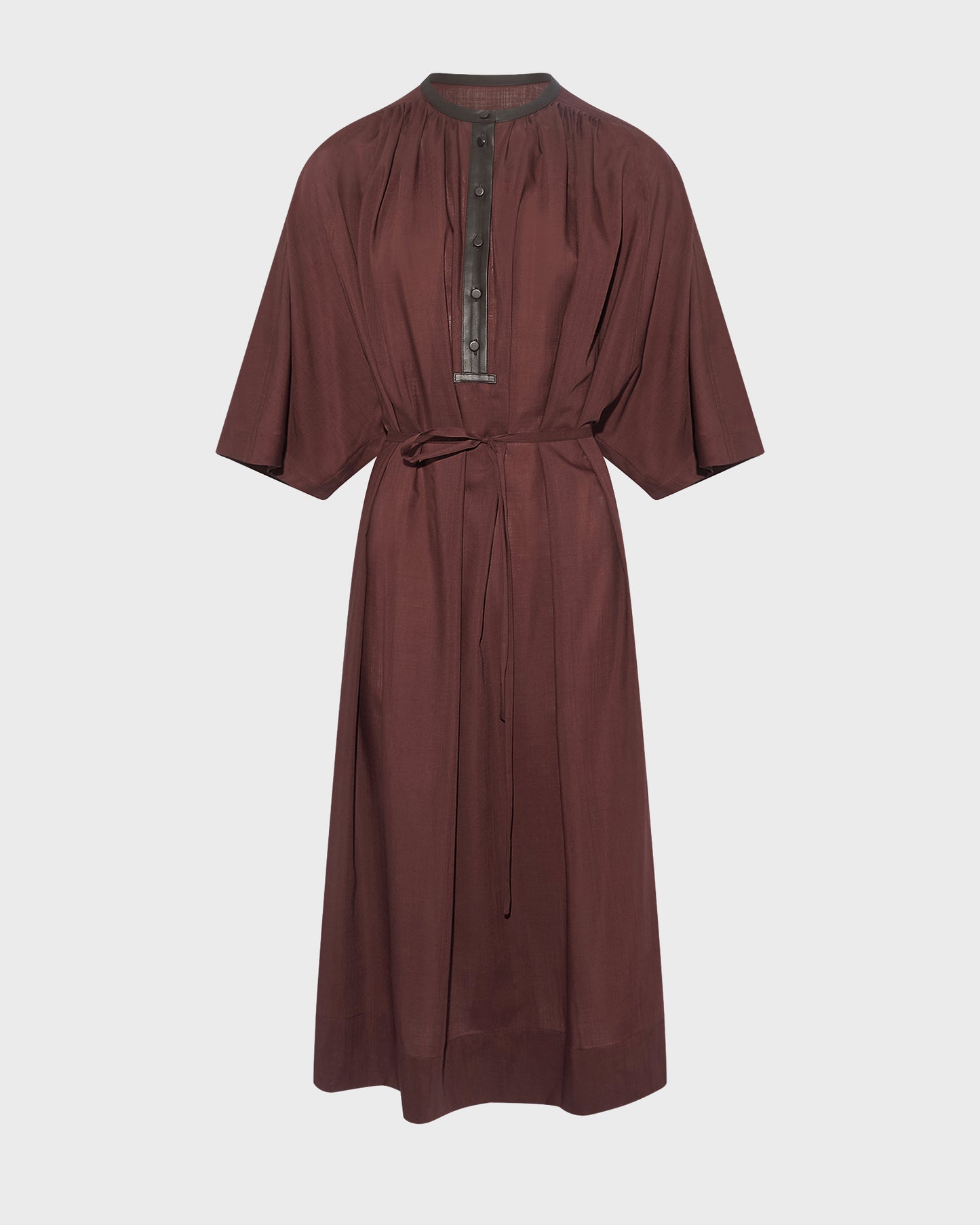 Robe kaftan en voile de laine -Yves Salomon