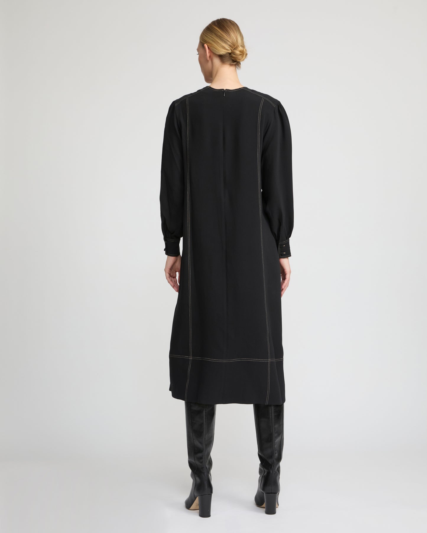 Robe coulissée en crèpe de soie