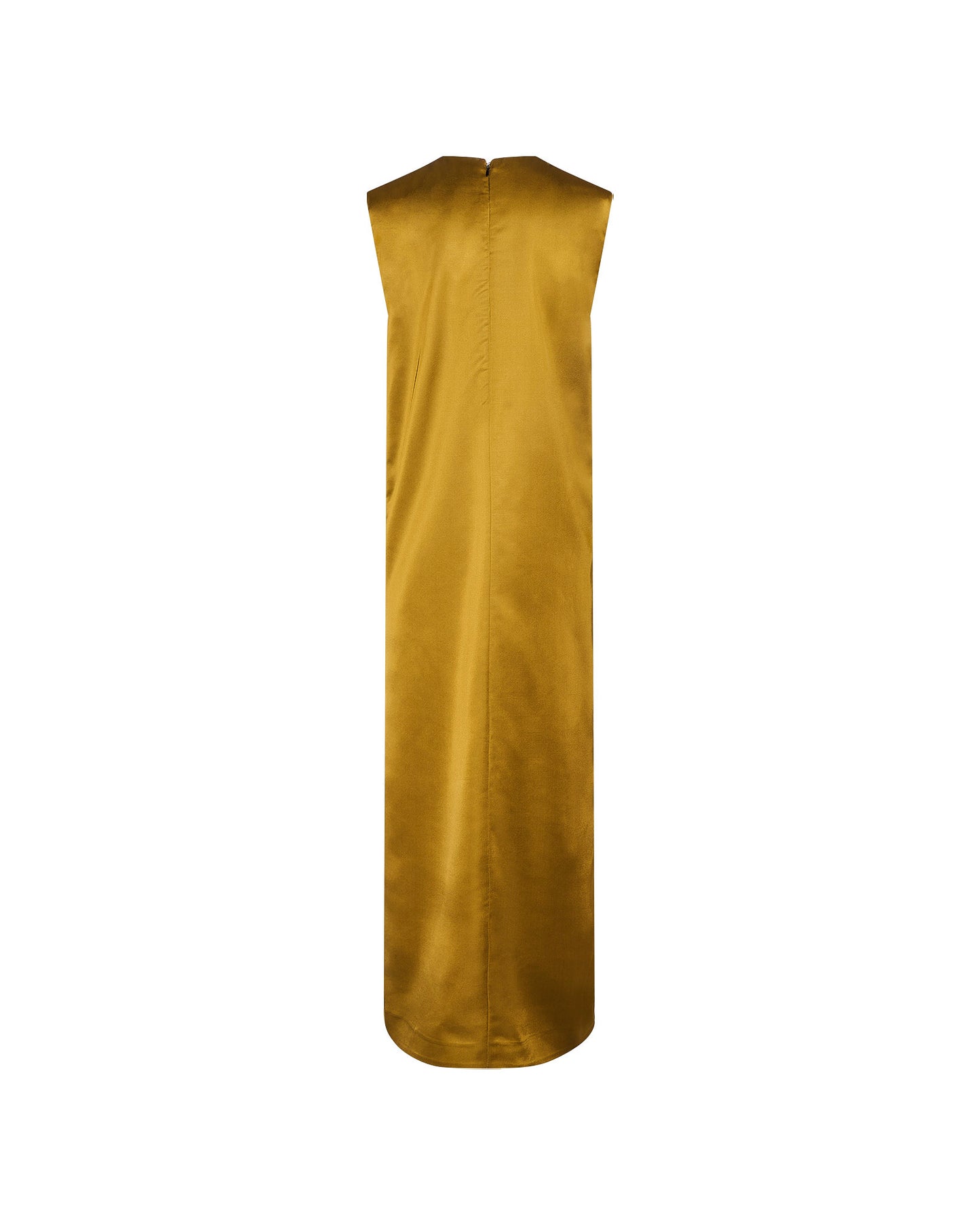 Robe longue en satin lourd de laine