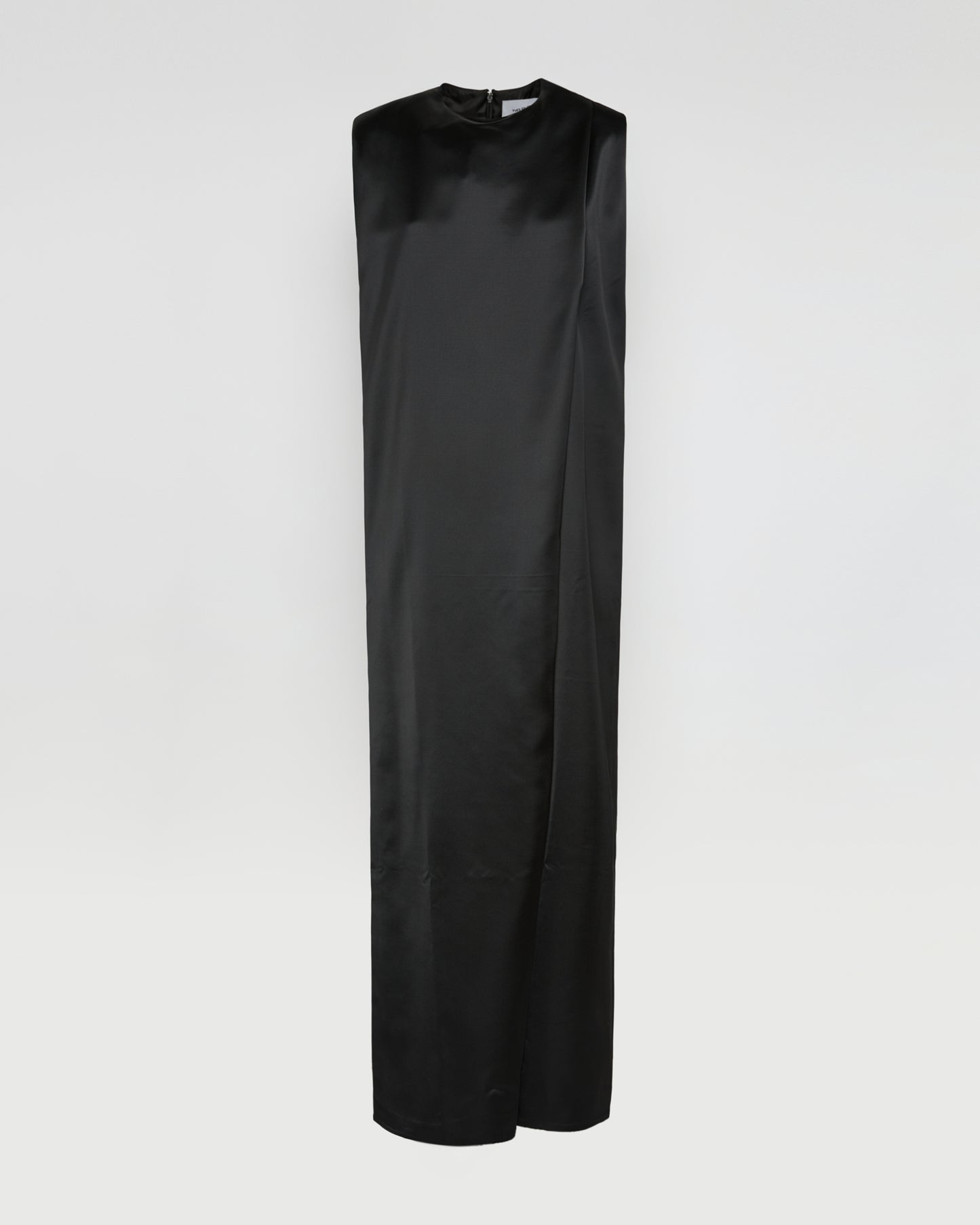 Heavy wool satin maxi dress