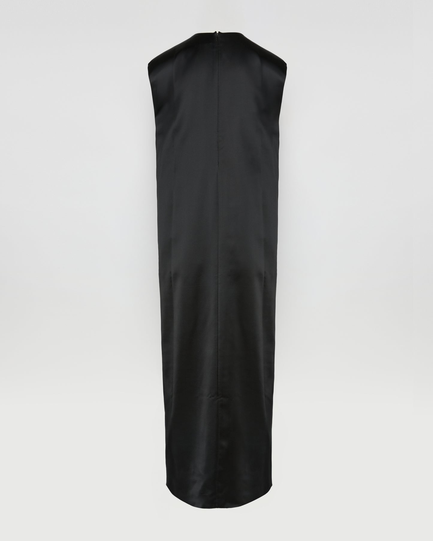 Heavy wool satin maxi dress