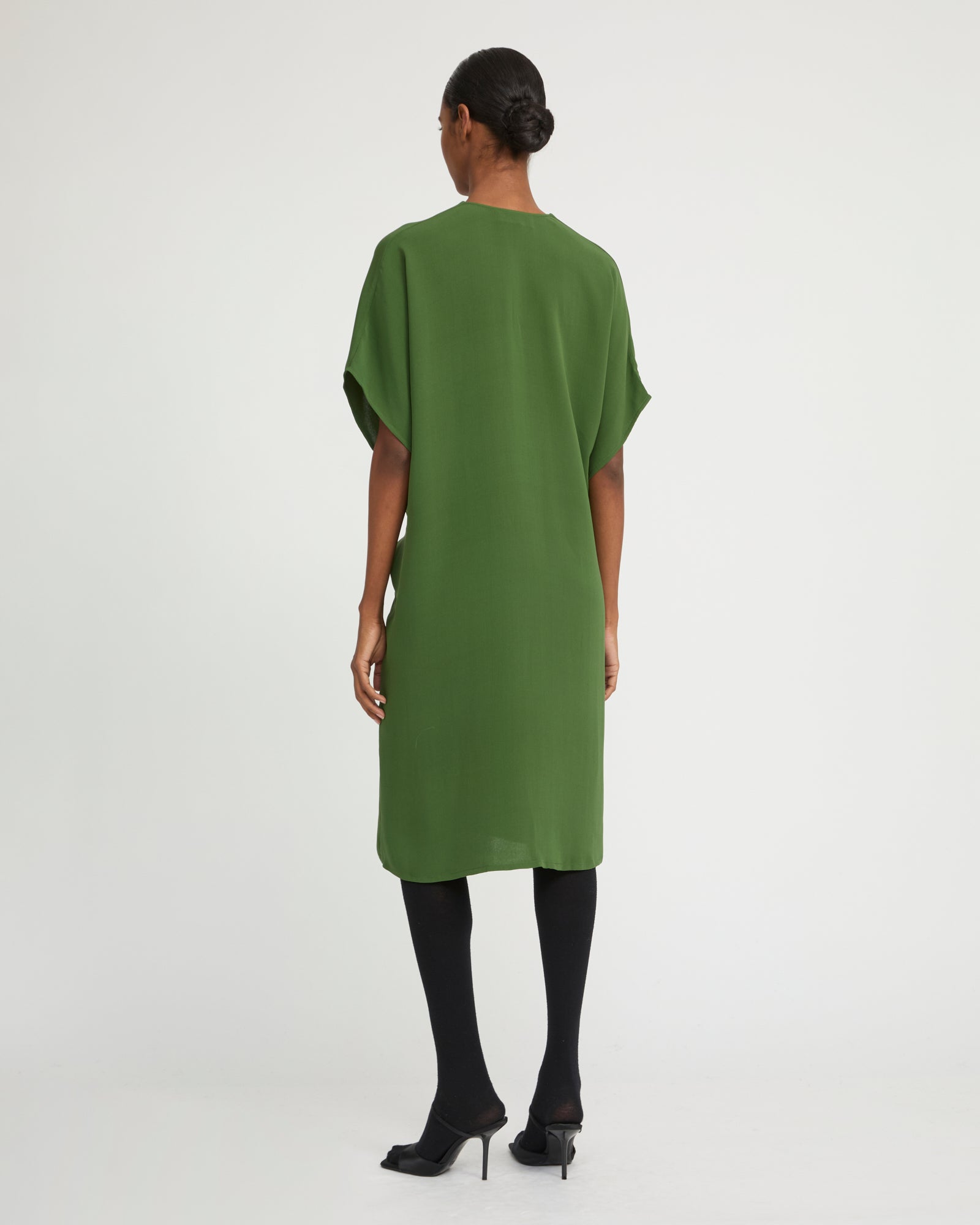 Robe drapée en crêpe de soie -Yves Salomon
