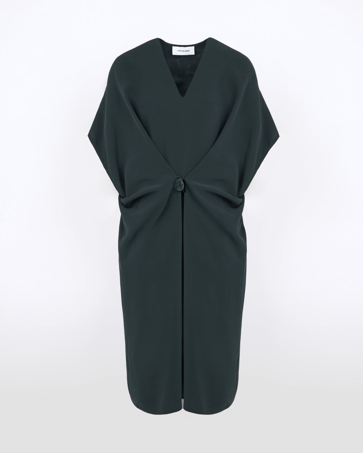 Robe drapée en crêpe de soie - Yves Salomon - Nouvelle collection Automne Hiver