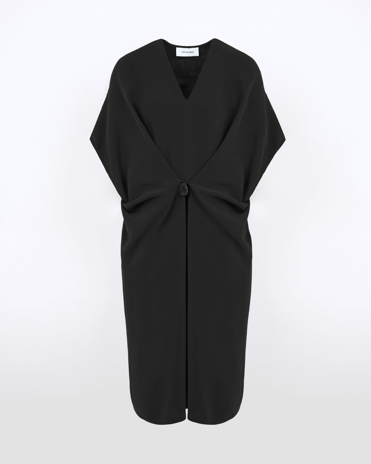 Robe drapée en crêpe de soie - Yves Salomon - Nouvelle collection Automne Hiver