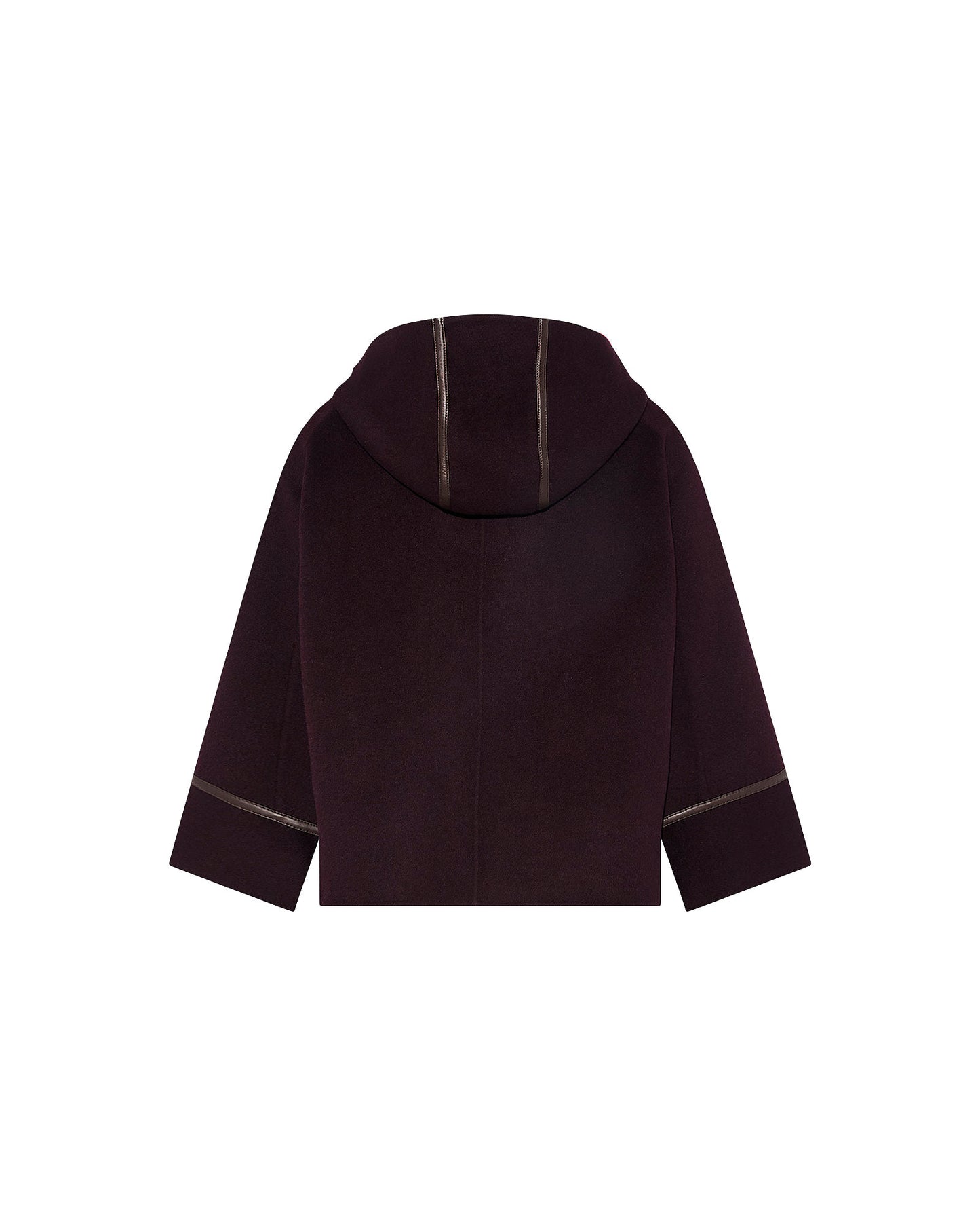 Double-sided cashmere-blend hooded jacket