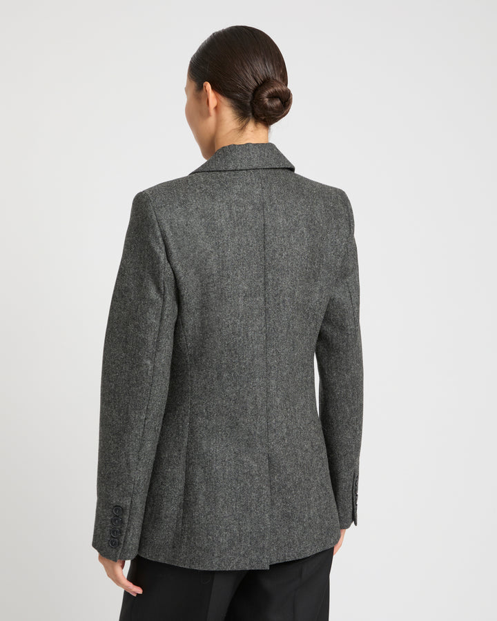 Flannel tailored jacket
