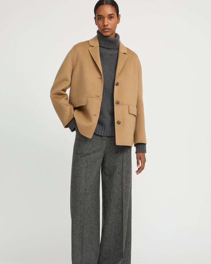 Double-sided cashmere-blend jacket