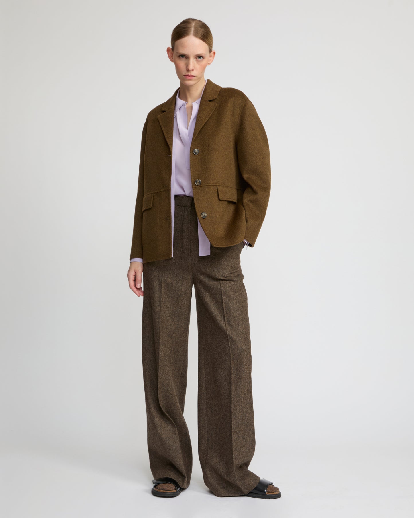 Veste en cachemire mélangé double face -Yves Salomon